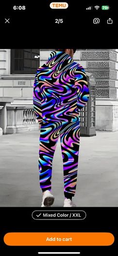 Colorful track suit