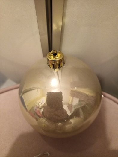 3 x large irredescent christmas baubles
