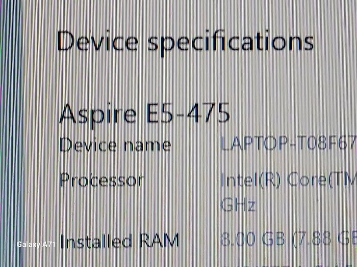 ACER ASPIRE E5-475, Intel Core i3-6006U CPU, 2.0 GHz, 8GB Ram, 900GB HDD, Windows 10, Microsoft Edge, Chrome