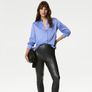 Brand New M&S Leather Look High Waisted Leggings - Colour - Black - Size - U.K.16 - Short - RRP - 38.00 Image 3