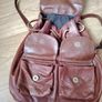 Brown Leather Backpack Image 3
