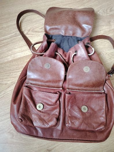 Brown Leather Backpack
