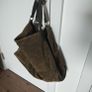 ASOS Olive Green Faux Suede Handbag Image 2