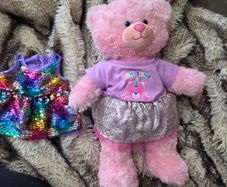 Build a Bear pink teddy and dress