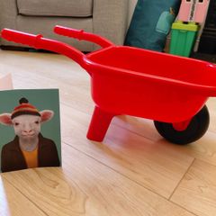 Toy wheelbarrow
