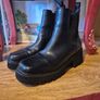 Chelsea Black Leather Boots UK5 Image 2