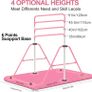 Gymnastics Bars, Junior Training Kip Bar Gymnastics Equipment for Home,Adjustable Height Folding Horizontal Bar with Gymnastic Rings for Kid Image 5