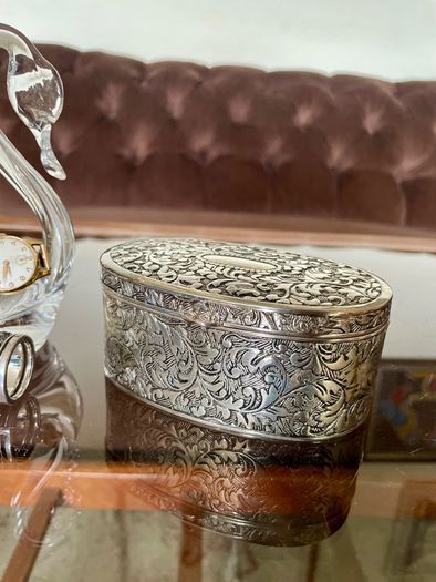 VGC Silver Plated Jewellery Box Mid 20th Century
