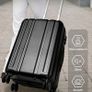 Carry On Suitcase for Airplanes PC Hard Shell Luggage with Smooth Spinner Wheels & TSA Lock (56x36x24 cm, Black) Image 6