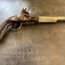 FINE REPLICA OF 18 th Century OTTOMAN Flintlock Pistol, horn inlay,non firing. Image 8