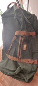 Vintage Pierre Cardin Green Canvas Duffel Bag