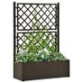 Garden Raised Bed with Trellis and Self Watering System Mocha Image 5