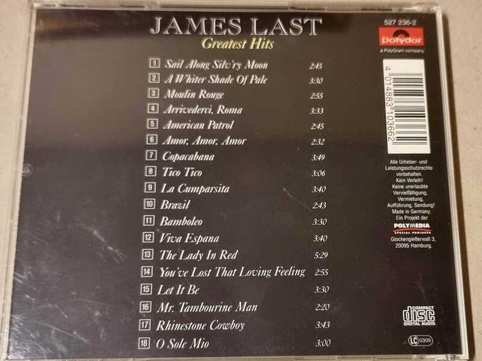 6 CD's James Last in VG condition.