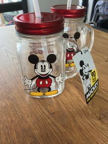 glasses 2 mason jars Mickey Mouse