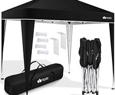 Gazebo 3 x 3 m Waterproof Pop-Up Folding Gazebo Height Adjustable Garden Tent UV Protection 50+ Party Tent with Bag for Garden (Beige)