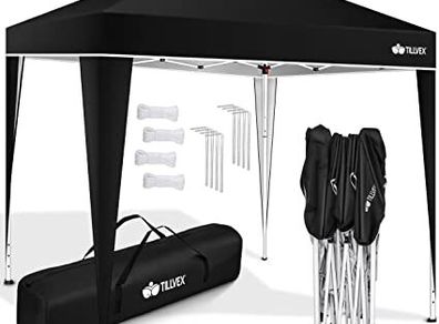 Gazebo 3 x 3 m Waterproof Pop-Up Folding Gazebo Height Adjustable Garden Tent UV Protection 50+ Party Tent with Bag for Garden (Beige)