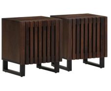 Bedside Cabinets 2 pcs 40x34x46 cm Solid Wood Mango