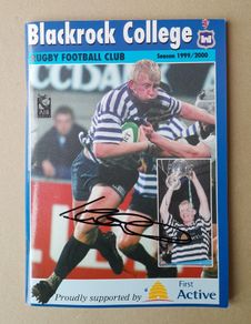 Blackrock College signed rugby yearbook Leo Cullen