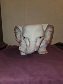 Vintage ceramic Elephant planter