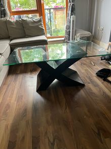 Glass coffee table
