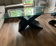Glass coffee table
