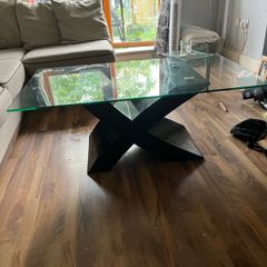 Glass coffee table