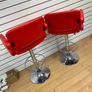Red leather Stools for Kitchen or Office Image 4