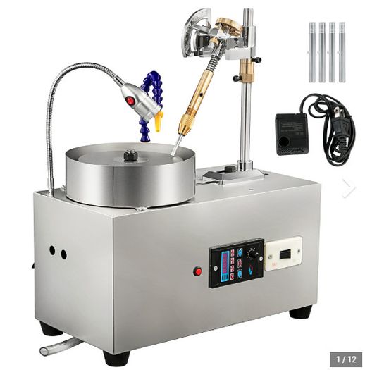 Gem Faceting Machine Rock Polisher 2800rpm Jewelry Polisher W/ Pump