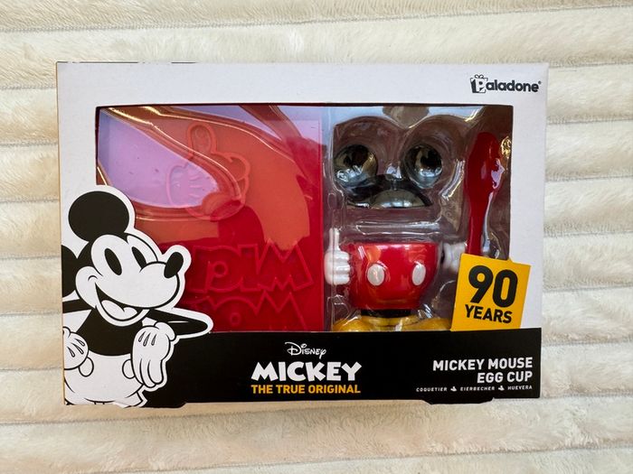 Disney Mickey Mouse Egg Cup & Toast Cutter 90th Anniversary Paladone Please see photos