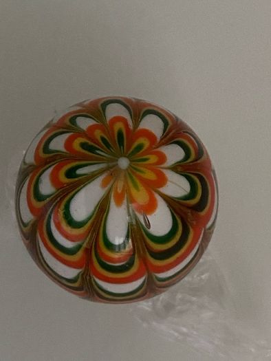 Three gorgeous art glass eggs one from Finland