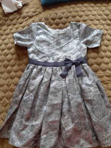 NEXT dress silver size 5-6 years