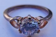 Vintage Gold Plated Solid Sterling Silver 925  Ring size P1/2 - 3g