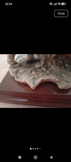 Original Italian Giuseppe Armani Capodimonte Figurine Two Children with Wheelbarrow
