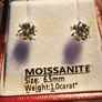 1 carat + 1 carat Moissanite Solitaire Stud Earrings Image 6