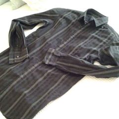 Topman Striped Black Shirt - Size S