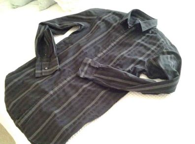 Topman Striped Black Shirt - Size S
