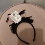 girls fancy dress black glitter bat hairband Image 4