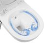 Wall Hung Rimless Toilet with Bidet Function Ceramic White Image 4