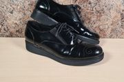 Womens MARCO MOREO shoes black brogues platform heel Size UK 5 EU 38