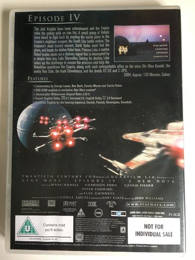 Star Wars Trilogy (IV - V - VI) (Silver Boxset) Harrison Ford, Mark Hamill & Carrie Fisher [3xMovie 4DVD]