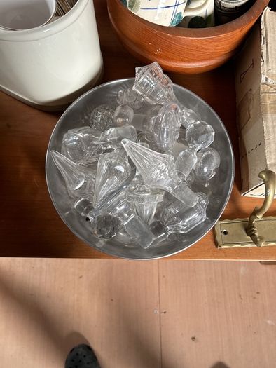Vintage glass bottle stoppers