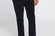 Mens Dark Navy Regular Fit Stretch Cords W38 L35