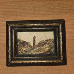 Carol Ann Waldron - Miniature Oil Painting - Round Tower Glendalough