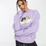FIORUCCI Angels Logo Lavender Sweatshirt Size M! Image 3