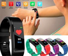 115plus Bluetooth Smart Fitness Watch Sport Bracelet Waterproof Heart Rate Blood Oxygen Adult Blood Pressure Electronic Bracelet Monitoring
