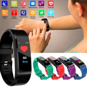 115plus Bluetooth Smart Fitness Watch Sport Bracelet Waterproof Heart Rate Blood Oxygen Adult Blood Pressure Electronic Bracelet Monitoring