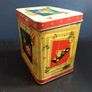 Funky Atomic Mid-Century Modern 1950's Small Tin Tea Caddy, with a Funky and Rare Graphic Design - MCM/50s Display! Props for Stage and Screen! Image 5