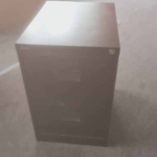Black 2 drawer filing cabinet