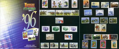 1996 Ireland Stamp Year Pack MNH. See scan for stamps included. All stamps Mint Never Hinged.