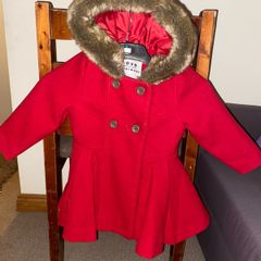 Girls Winter Red Coat